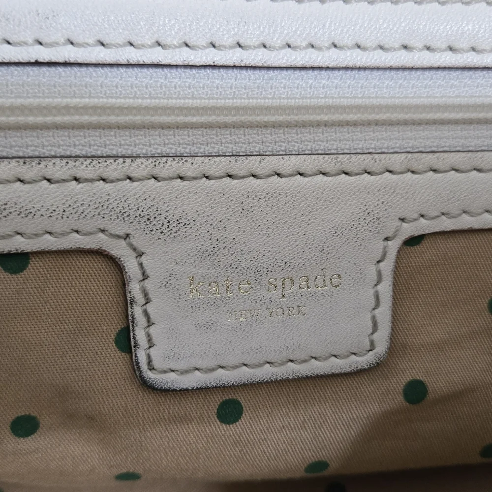 EUC RARE Kate Spade Greta Court Glitter Ina Satchel In Cream